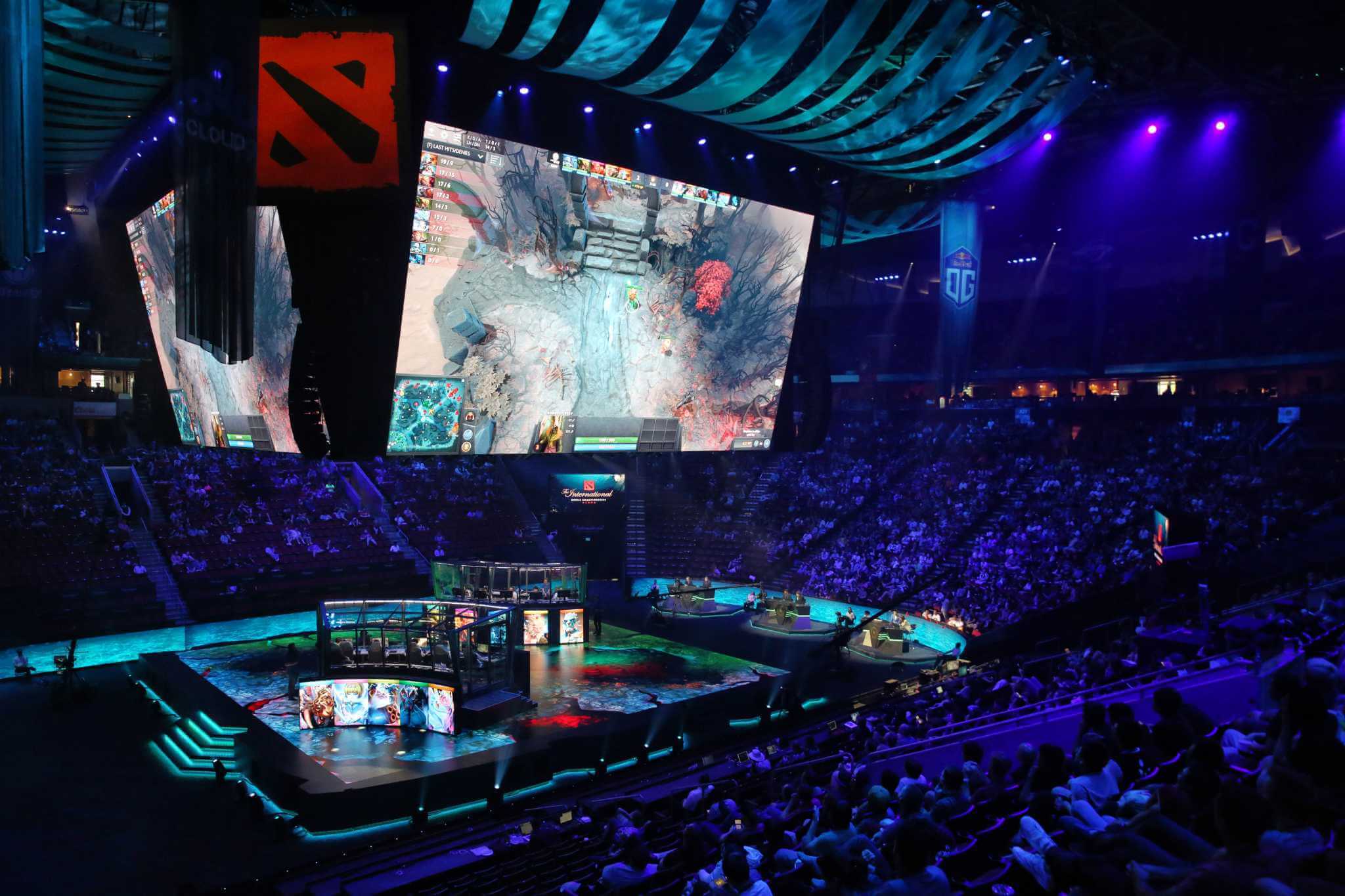 Professional esports tournament arena